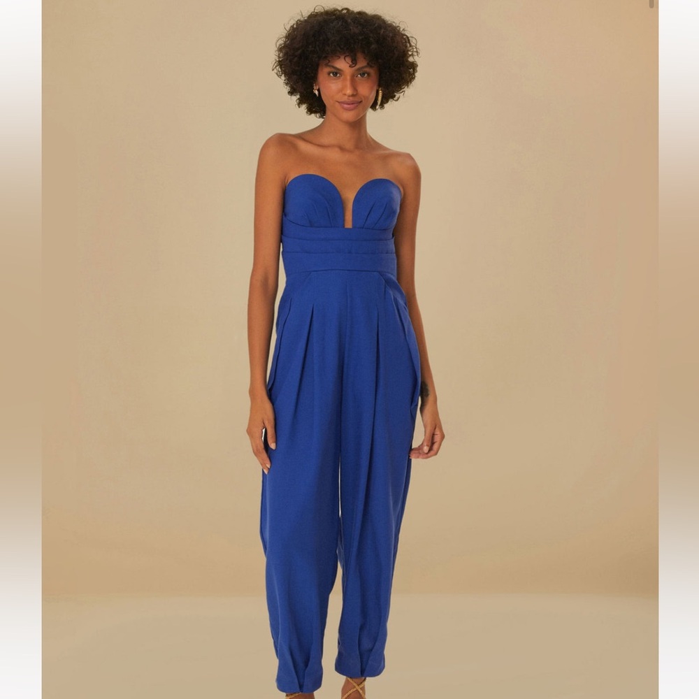 Blue Sleeveless Jumpsuit Farm Rio